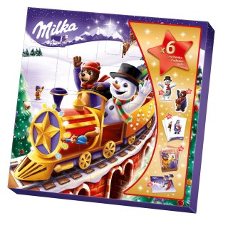 Milka Adventskalender Weihnachtsfreunde Motiv: Schneemann (143g Packung)