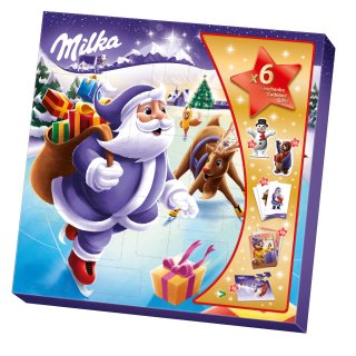 Milka Adventskalender Weihnachtsfreunde Motiv: Weihnachtsmann (143g Packung)
