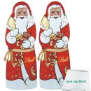Lindt Weihnachtsmann Vollmilchschokolade glutenfrei 2er Pack (2x200g) + usy Block