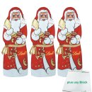 Lindt Weihnachtsmann Vollmilchschokolade glutenfrei 3er Pack (3x200g) + usy Block