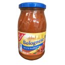 Gut & Günstig Bolognese Sauce mit 21% Rindfleisch 6er pack (6x 400g Glas) + usy Block