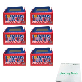 Tonys Chocolonely Rainbow Pack 3er (6x 3 Sorten à 180g) + usy Block