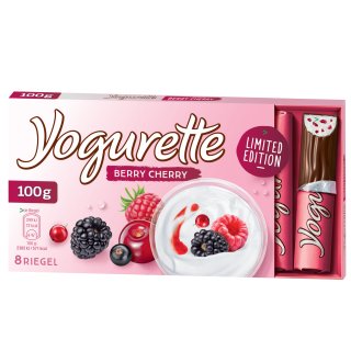 Yogurette Berry Cherry Limited Edition 8 Riegel (100g Packung)