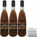 Sabores Extremenos Licor de Avellana 17% Haselnusslikör (3x 700 ml Flasche) + usy Block