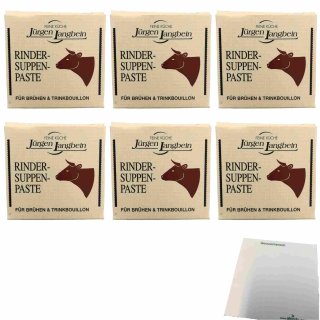 Jürgen Langbein Rinder-Suppen-Paste 6er Pack (6x50g Würfel) + usy Block