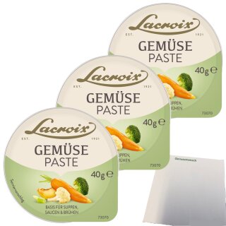 Lacroix Gemüse-Paste 3er Pack (3x40g Becher) + usy Block