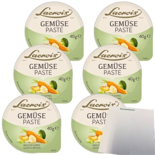 Lacroix Gemüse-Paste 6er Pack (6x40g Becher) + usy Block