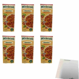 Miracoli Klassiker Maccaroni 3 Portionen 6er Pack (6x360g Packung) + usy Block