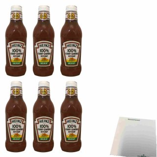 Heinz Curry Gewürz Ketchup Delikat 6er Pack (6x590ml Flasche) + usy Block