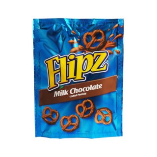 Flipz Milk Chocolate coated Pretzels (Schokoladen-Bretzel, 100g Packung)