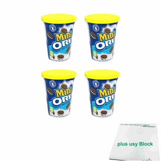 Oreo Minis Kekse 4er Pack (4x115g Becher) + usy Block