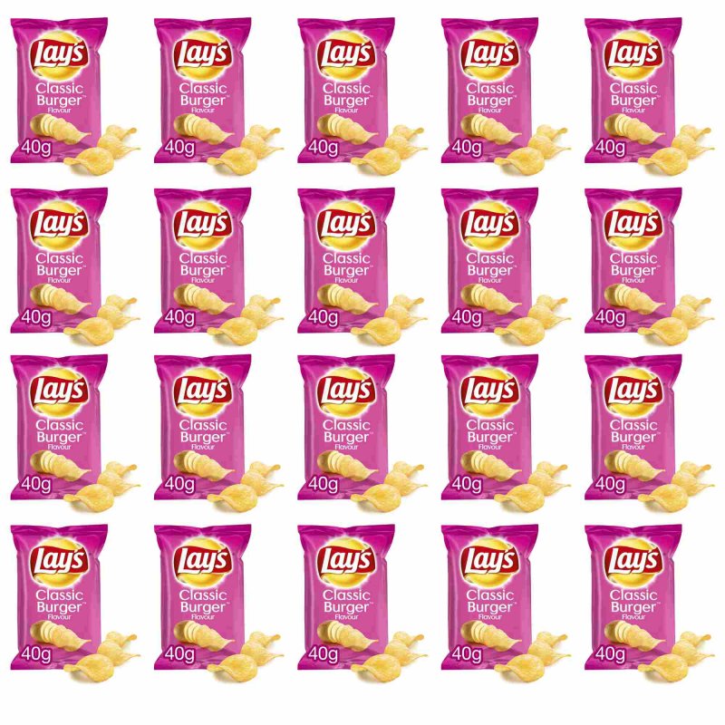 Lays Chips Classic Burger Flavour (20x40g Beutel)