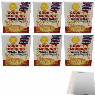Hahne Good Morning White Oats Haferflocken 6er Pack (6x500g Packung) + usy Block