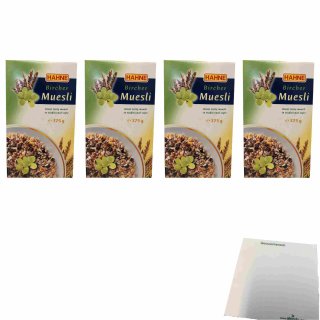 Hahne Bircher Müsli 4er Pack (4x375g Packung) + usy Block