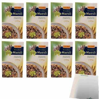 Hahne Bircher Müsli 8er Pack (8x375g Packung) + usy Block