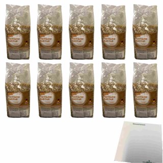 Hahne Viel-Früchte Müsli 10er Pack (10x1kg Beutel) + usy Block
