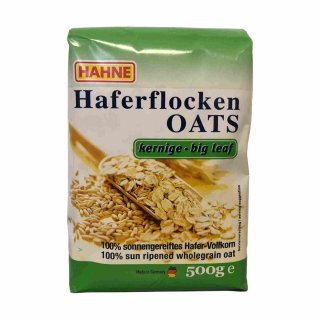 Hahne kernige Haferflocken (500g Beutel)