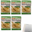 Hahne kernige Haferflocken 5er Pack (5x500g Beutel) + usy Block