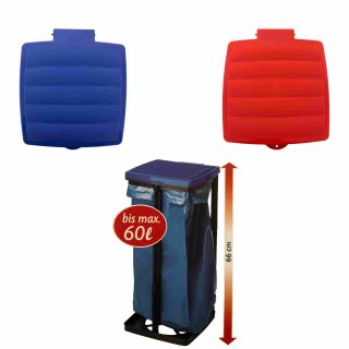 alpfa Quadra 60 Müllsackständer für Beutel bis max. 60L mit Deckel (ohne Farbwahl)