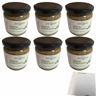 Jürgen Langbein Gemüse-Suppen-Paste 6er Pack (6x400g Glas) + usy Block