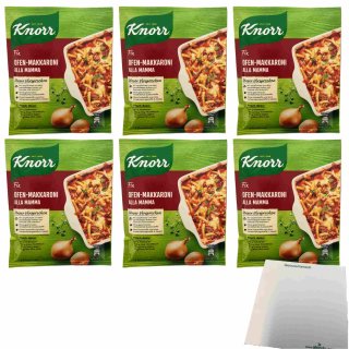 Knorr Fix Ofen-Makkaroni Alla Mamma 3 Portionen 6er Pack (6x48g Beutel) + usy Block