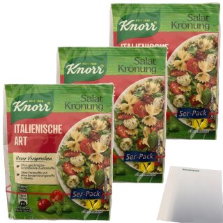Knorr Salatkrönung Italienische Art 5x8g Beutel 3er Pack (3x40g Packung) + usy Block