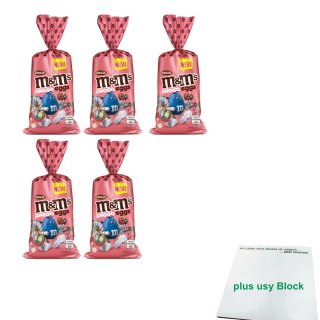 M&Ms Moulded Choco Eggs 5er Pack (5x200g Beutel) + usy Block