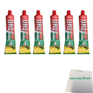 Oro di Parma Tomatenmark mit Würzgemüse 6er Pack (6x 200g Tube) + usy Block