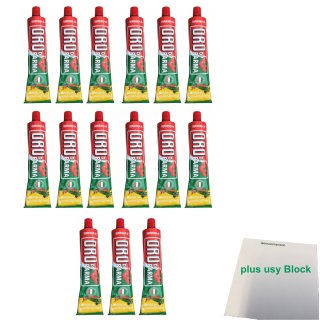 Oro di Parma Tomatenmark mit Würzgemüse 15er Pack (15x 200g Tube) + usy Block