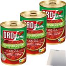 Oro di Parma stückige Tomaten mit Basilikum 3er Pack...