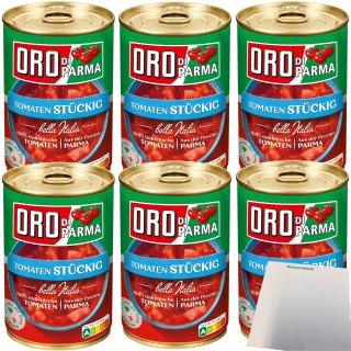 Oro di Parma Tomaten stückig 6er Pack (6x 400g) + usy Block