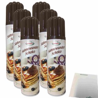 Hochwald Sahnewunder Schoko Sprühsahne 6er Pack (6x250ml Flasche) + usy Block