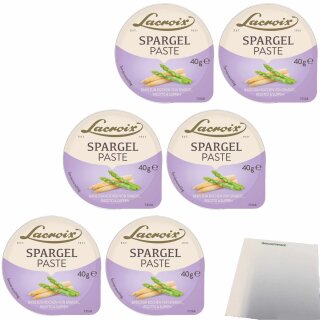 Lacroix Spargel Paste Basis zum Kochen 6er Pack (6x40g Becher) + usy Block