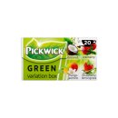 Pickwick Green Tea Variation Box (Kokosnuss, Heidelbeere, Mango-Jasmine, Zitronengras, 20x1,5g)