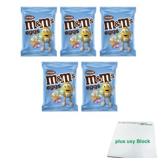 M&Ms Choco Eggs 5er Pack (5x 80g Beutel) + usy Block