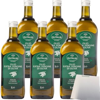 Olitalia Natives Olivenöl Extra 6er Pack (6x 1l Flasche) + usy Block