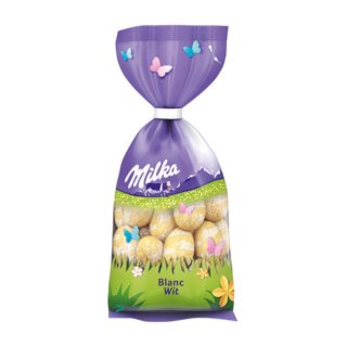 Milka Schokoladen Eier Blanc Wit (Weiße Schokolade, 100g Beutel)