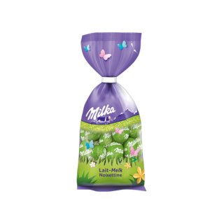 Milka Schokoladen Eier Lait-Melk Noisettine (Haselnuss, 100g Beutel)