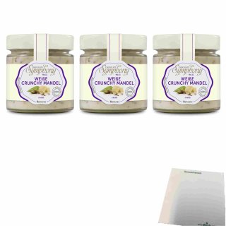 Brinkers Chocolate Symphony No 11 Weisse Crunchy Mandel Creme 3er Pack (3x200g Glas) + usy Block