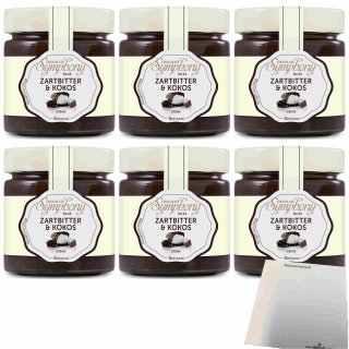 Brinkers Chocolate Symphony No 14 Zartbitter & Kokos Creme 6er Pack (6x200g Glas) + usy Block
