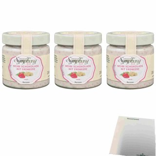Brinkers Chocolate Symphony No 10 Weisse Schokolade mit Erdbeere Creme 3er Pack (3x200g Glas) + usy Block