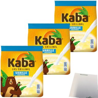 Kaba Das Original Vanille Getränkepulver 3er Pack (3x400g Beutel) + usy Block