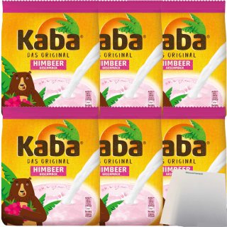 Kaba Das Original Himbeere Getränkepulver 6er Pack (6x400g Beutel) + usy Block