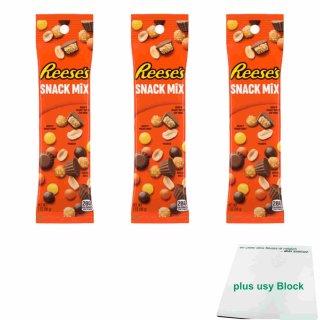 Reese´s Snack Mix 3er Pack (3x56g Beutel) + usy Block