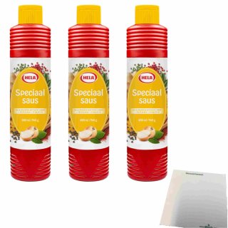 Hela Speciaal Saus 3er Pack (3x800ml Flasche Spezialsauce) + usy Block