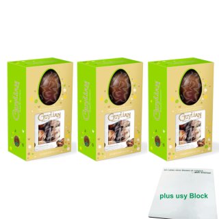 Guylian Osterei & Meeresfrüchte-Pralinen 3er Pack (3x 65g Schokolade) + usy Block