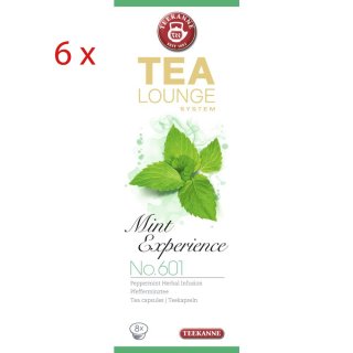 Teekanne Tealounge Kapseln Mint Experience K-Fee, 6er Set (6x8 Kapseln)