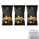 Snackgold Iberian Ham 3er Pack (3x 125g Beutel Chips mit iberischem Schinken) + usy Block