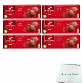 Côte dOr Mignonnette Melk 6er Pack (144x10g Packung Vollmilch Schokoladentafeln) + usy Block
