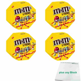 m&ms & Friends 4er Pack (4x179g Packung) + usy Block